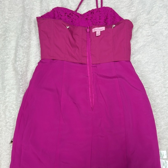 Lilly Pulitzer convertible Fuchsia Summer Lace Dress - Picture 10 of 11